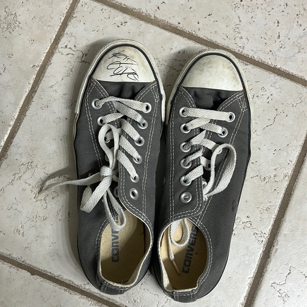 Kid Cudi autographed gray Converse
